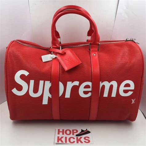 supreme louis vuitton duffle bag retail price|louis vuitton wallet supreme.